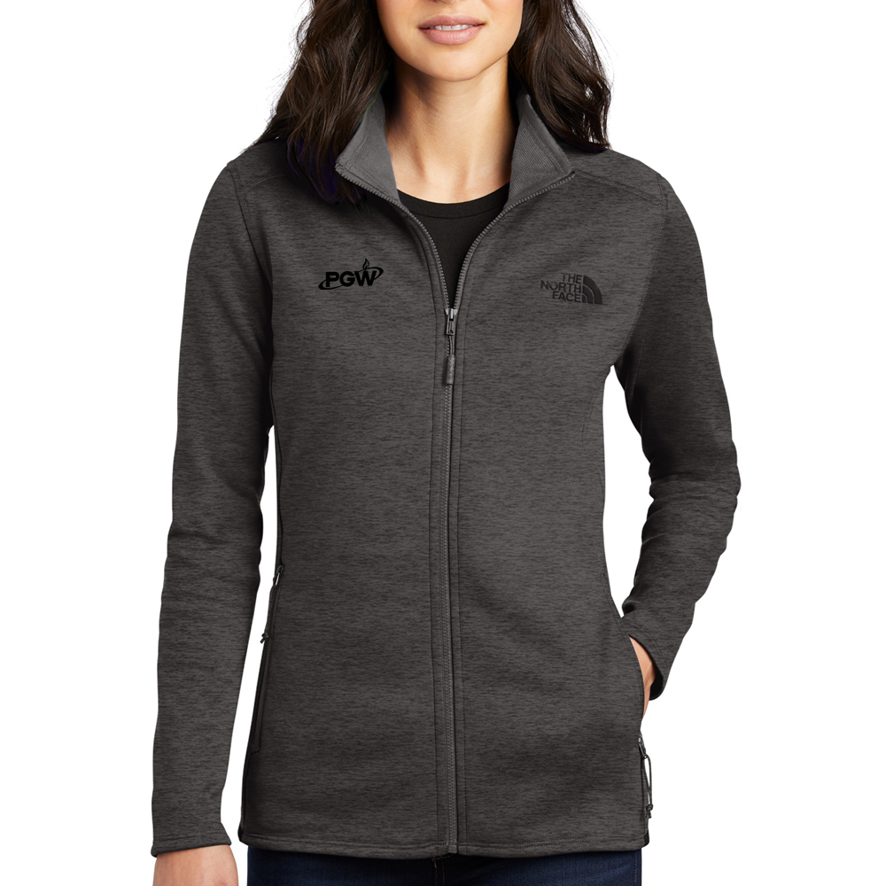 Dark-Grey-Heather-Ladies-North-Face-Skyline-Full-Zip-Jacket