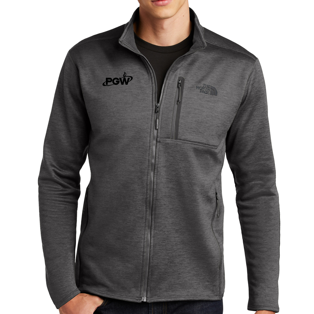 Dark-Grey-Heather-Men's-North-Face-Skyline-Full-Zip-Jacket