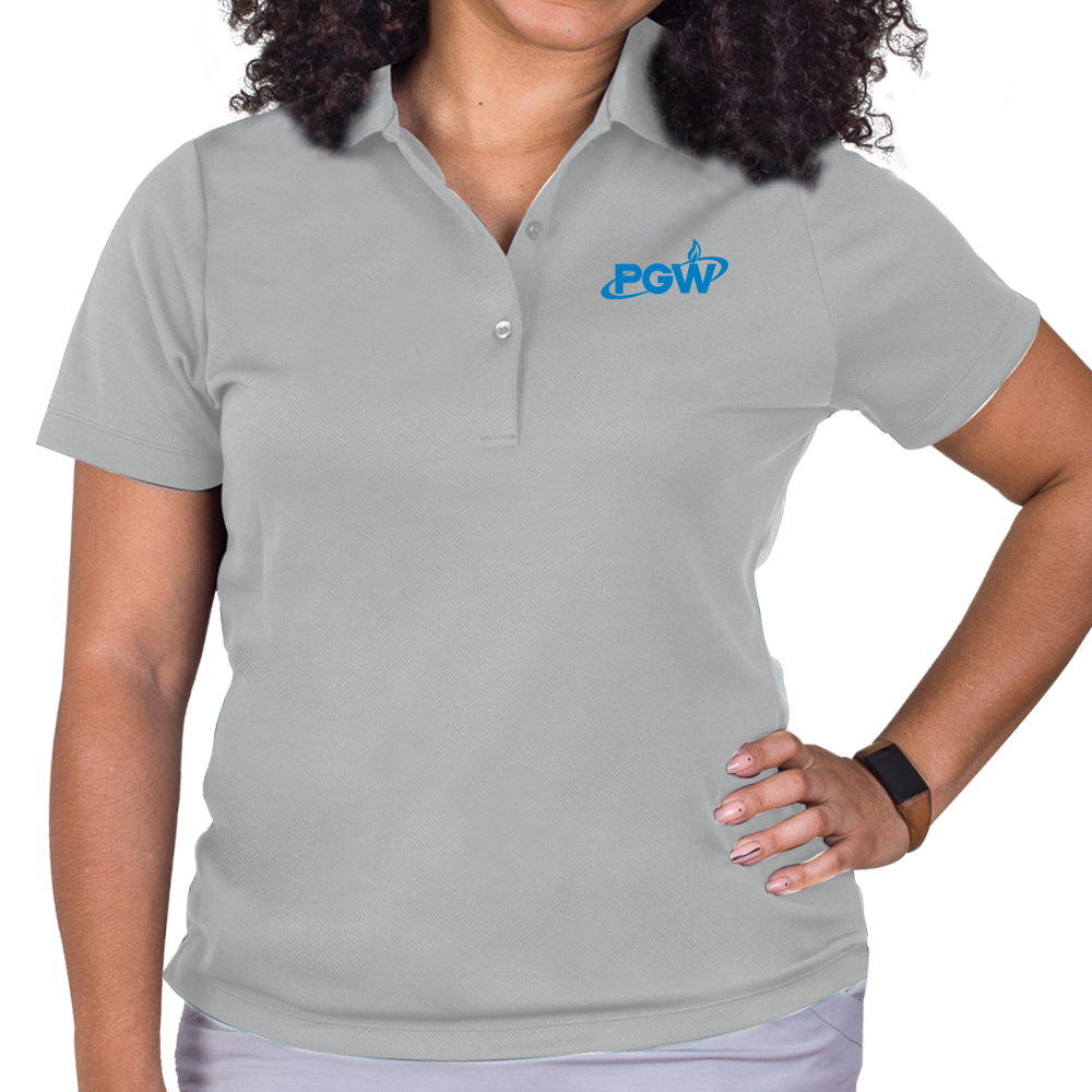 Grey-Ladies-Polyester-Mesh-Polo