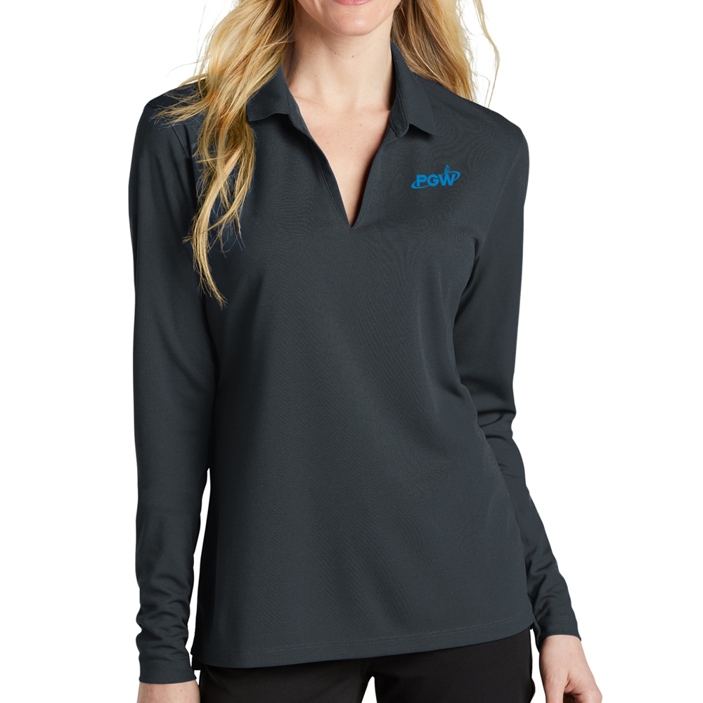 Anthracite-Ladies-Nike-Dri-FIT-Micro-Pique-2.0-Long-Sleeve-PoloAnthracite-Ladies-Nike-Dri-FIT-Micro-Pique-2.0-Long-Sleeve-Polo