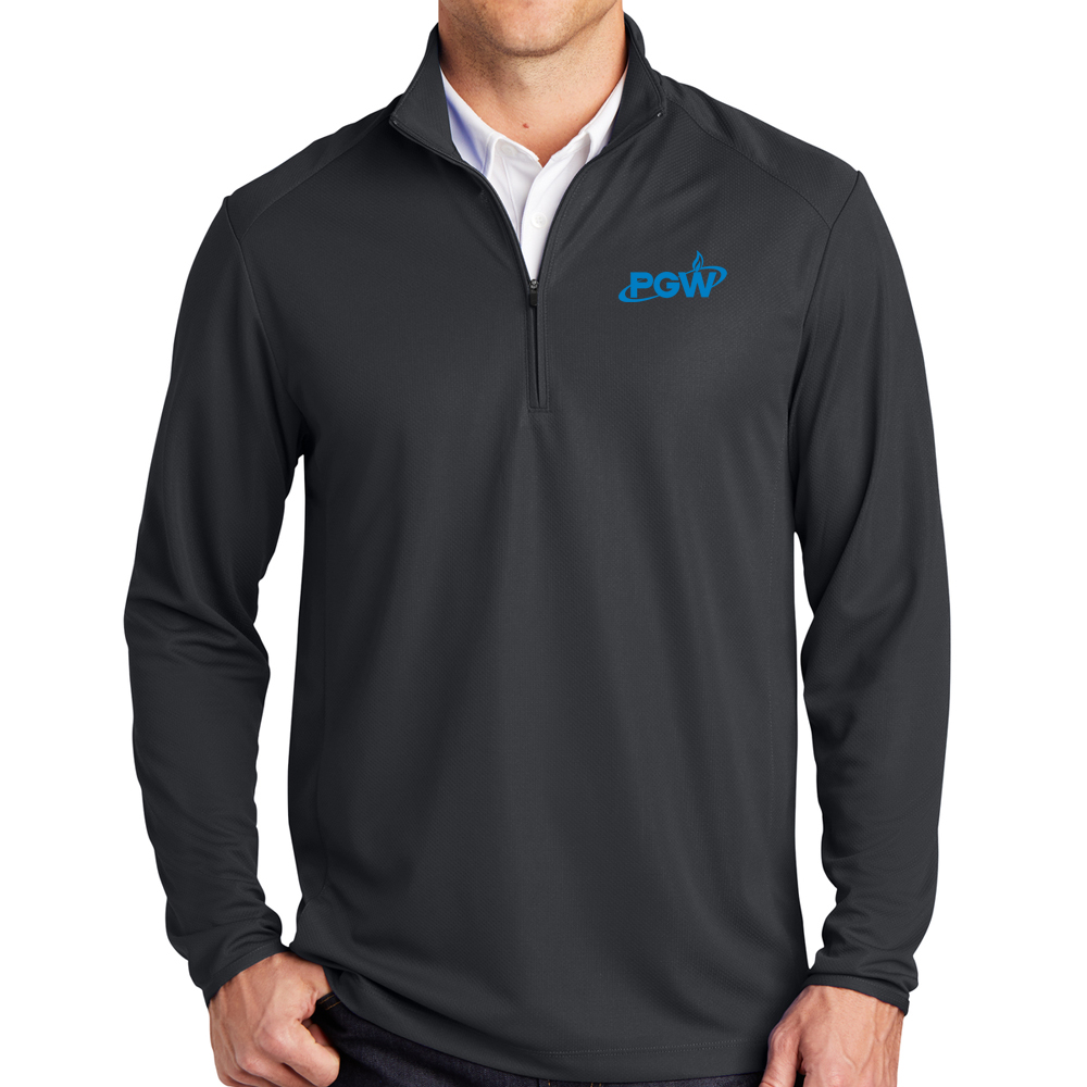 Battleship-Grey-Men's-Pinpoint-Mesh-1-2-Zip