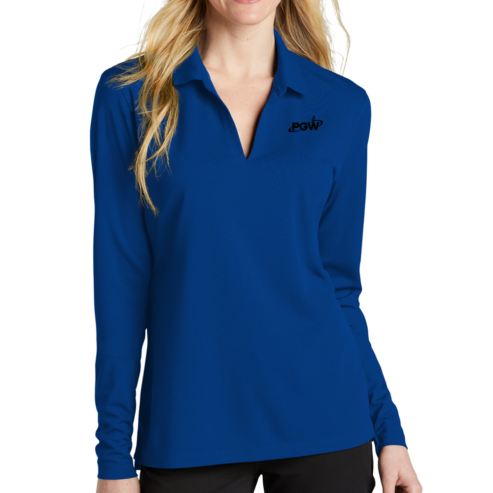 Gym-Blue-Ladies-Nike-Dri-FIT-Micro-Pique-2.0-Long-Sleeve-Polo