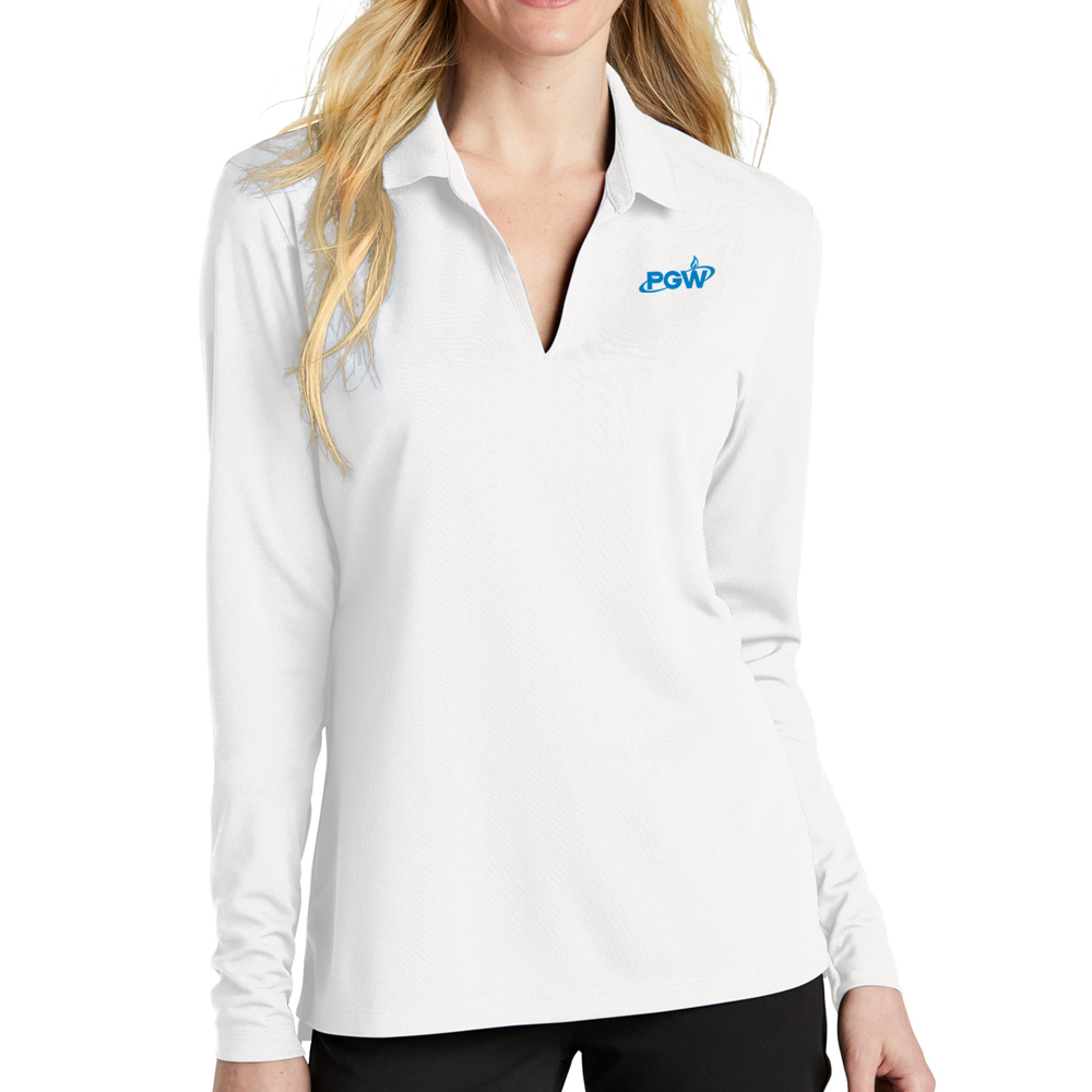 White-Ladies-Nike-Dri-FIT-Micro-Pique-2.0-Long-Sleeve-Polo