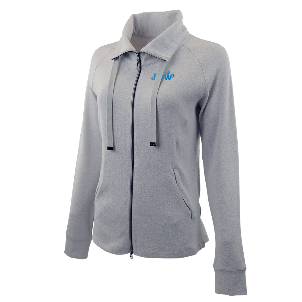 Grey-1Greg-Norman-Ladies'-Mock-Neck-Full-Zip-Jacket