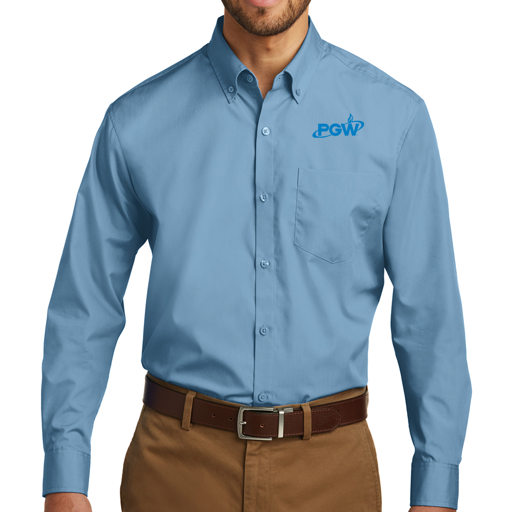 Men's Port Authority® Long Sleeve Carefree Poplin Shirt