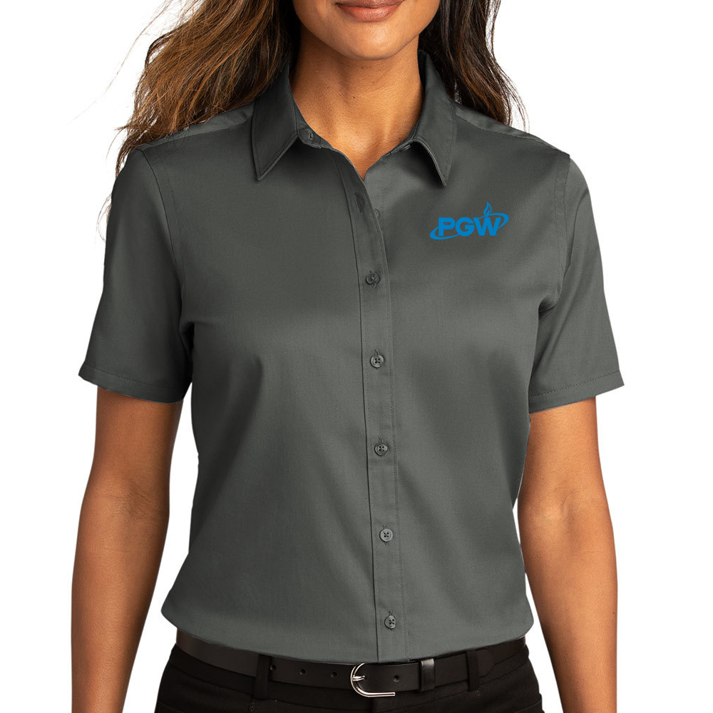 Ladies' Port Authority® Short Sleeve SuperPro React ™ Twill Shirt - Image 3