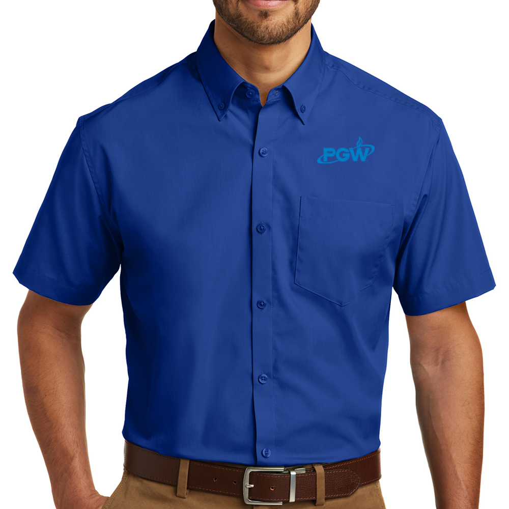 Men's Port Authority® Short Sleeve Carefree Poplin Shirt