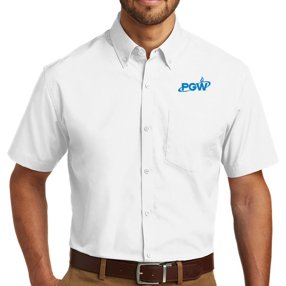 Alternative view of Men's Port Authority® Short Sleeve Carefree Poplin Shirt